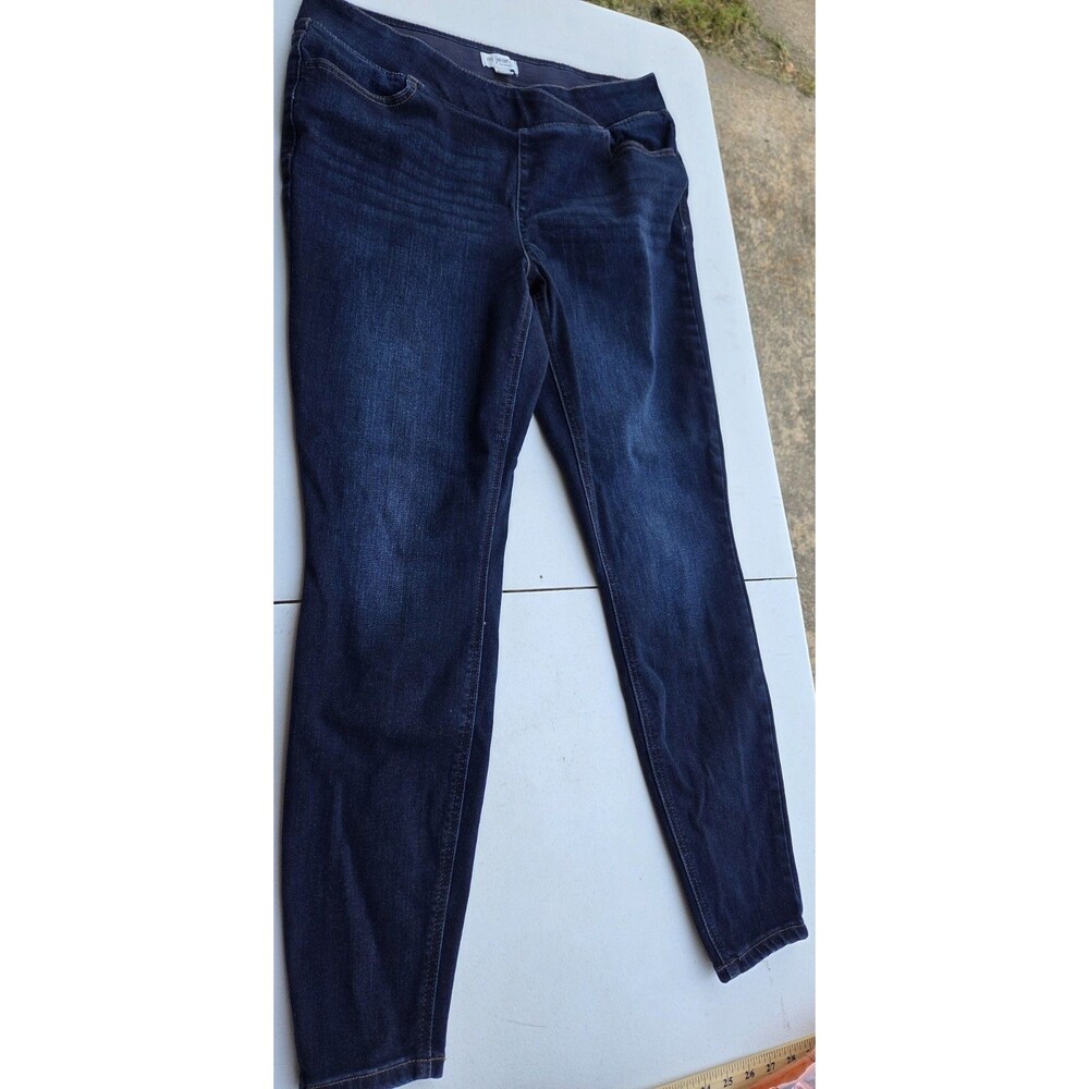 ​Maurices M Jeans Womens Large Regular Pull On High Rise Super Skinny Dark Wash